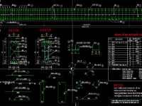 File cad bản vẽ cầu dầm i giao thông nông thôn L=9+15+9m B=3m