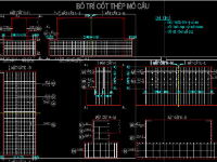 File cad bản vẽ cầu dầm T giả vòm L=13m B=4m
