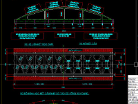 File cad bản vẽ cầu dàn thép đường sắt L=2×27.8m