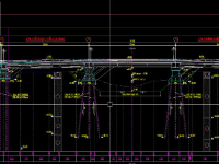 File cad bản vẽ cầu giao thông nông thôn dầm I DUL kéo trước L=3×24.54m B=7m