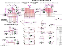 File cad bản vẽ cầu giao thông nông thôn dầm T đổ tại chỗ L=4x12m B=6.5m