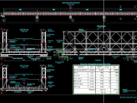 File cad bản vẽ cầu tạm Bailey L=4×30.5m