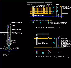 File cad bản vẽ cấu tạo Cổng- Hàng rào -Nhà Bảo Vệ