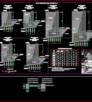 File cad Bản vẽ cấu tạo kè tường chắn đá hộc - cọc tre