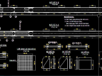 File cad bản vẽ cầu treo dân sinh L=140m