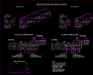 File cad bản vẽ chi tiết bó vỉa, đan rãnh, kết cấu vỉa hè