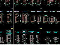 File cad bản vẽ Chi tiết: móc, bu lông, cần đèn, kẹp, mặt đứng, cửa, cầu thang, ống khói vvv