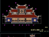 File cad bản vẽ chi tiết về các công trình đền chùa