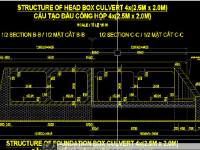 File cad bản vẽ cống hộp 4x2x2.5m - đúc sẵn