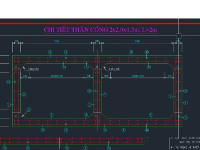File cad bản vẽ cống hộp lắp ghép 2x2x1.5m
