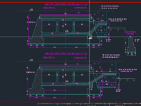 File cad bản vẽ cống hộp xiên 3×1.5×1.5 - Có khối lượng