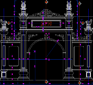 bản vẽ cổng nhà hờ họ,bản vẽ cad,Bản vẽ nhà thờ họ