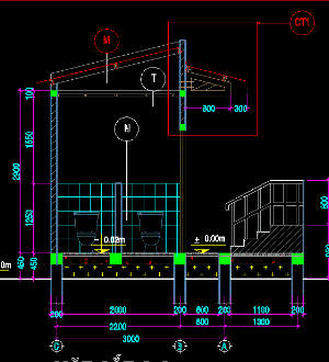 File cad Bản vẽ công trình nhà vệ sinh của trường MN Hiệp Thanh-CamRanh đạt chuẩn QG