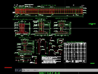 File cad bản vẽ Dầm chữ T ngược L=20m