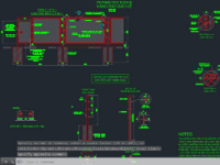 File CAD bản vẽ điển hình hàng rào cột bê tông trên đường cao tốc