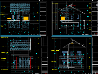 File cad Bản vẽ Full Kiến trúc biệt thự 2 tầng 11.5x13.5m