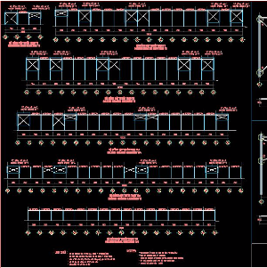 File cad Bản vẽ kết cấu nhà xưởng dệt may