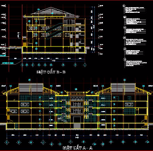 File cad Bản vẽ kiến trúc chợ Bắc Kạn