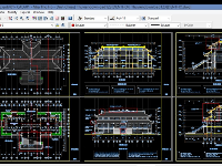 File cad bản vẽ kiến trúc đền thờ đầy đủ chi tiết