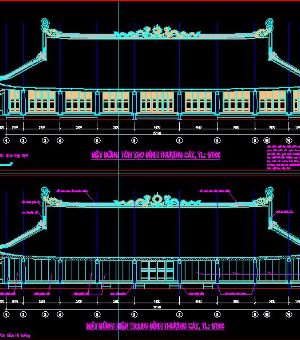 File cad bản vẽ kiến trúc Đình Thượng Cát