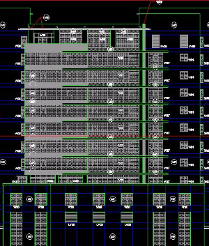 File cad Bản vẽ kiến trúc nhà 12 tầng - Đà Nẵng