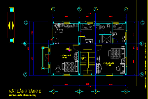 File cad Bản vẽ kiến trúc nhà biệt thự đẹp