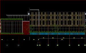 File cad bản vẽ kiến trúc nhà hiệu bộ Tiểu học Suối Hoa - Hòa Bình