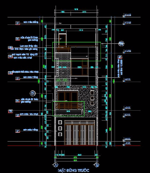 File cad bản vẽ kiến trúc nhà mặt phố kích thước 5,5x12m