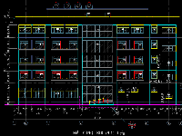 File cad bản vẽ kiến trúc nhà văn phòng 5 tầng 1 tum kích thước 31.6x39.4m