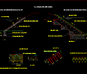 File cad Bản vẽ mái taluy và cỏ cho bờ kè