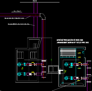 File cad Bản vẽ mẫu một kiểu Trạm bơm cấp thoát nước