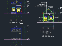 File cad Bản vẽ nhà cấp 4 ( 1 tầng ) 5.5x22.5m gồm kiến trúc + Kết cấu