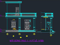 File cad bản vẽ nhà cấp 4 đơn giản 7.5x10m