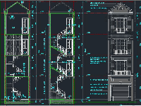 File cad bản vẽ nhà ở 4 tầng kích thước 4x18m