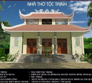 bản vẽ nhà thờ,Nhà thờ đẹp,kiến trúc nhà thờ,bản vẽ nhà thờ tộc Trịnh