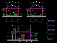 File cad Bản vẽ nhà vườn đẹp 6.6x13m