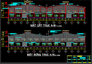 File cad bản vẽ nhà xưởng Hwata vina