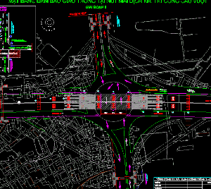 thiết kế giao thông,bản vẽ nút giao thông,nút giao thông Mai Dịch,bản vẽ nút giao thông đầy đủ