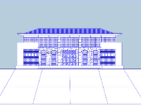 File cad bản vẽ phương án kiến trúc nhà thì đấu đa năng 20x28m