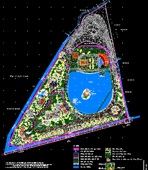 File cad Bản vẽ quy hoạch chi tiết khu Resort Hưng Yên