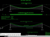 File CAD bản vẽ thi công cầu thép dây võng (thuộc dự án LRAM 186 cầu)