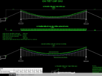 bản vẽ thi công cầu,thiết kế cầu treo nhịp 100m,dự án lramp,cầu thép,cầu thép dây võng