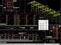 File CAD bản vẽ thi công mái khu chờ & khu trú ẩn đường sắt nhà ga Nhổn - Kim Mã