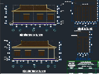 File cad bản vẽ thi công nhà văn hóa ấp, thôn kích thước 6x15.5m