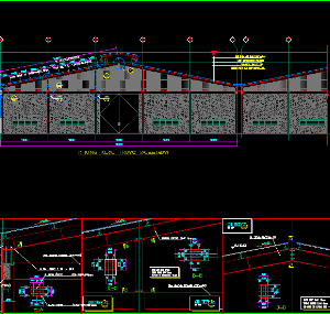 File cad bản vẽ thiết kế kiến trúc đầy đủ nhà xưởng