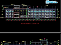 File cad Bản vẽ thiết kế Ký Túc Xá Sinh viên (gồm: kiến trúc, kết cấu,Thống kê )