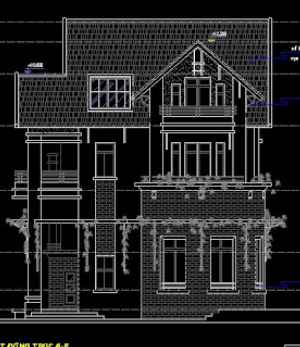 File cad bản vẽ thiết kế Mẫu biệt thự -kiến trúc 