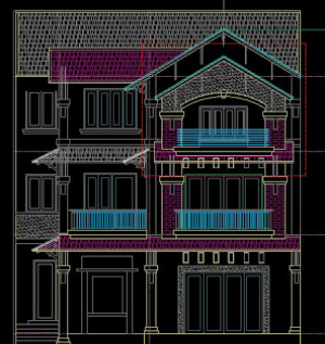 File cad bản vẽ thiết kế Mẫu biệt thự  số 25