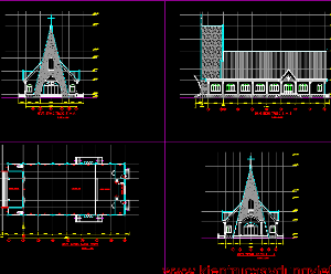 File cad Bản vẽ thiết kế nhà thờ