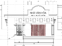 File cad bản vẽ thiết kế nhà văn hóa khu phố 8.2x18.7m